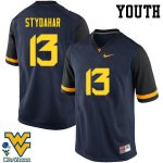 Youth West Virginia Mountaineers NCAA #13 Joe Stydahar Navy Authentic Nike Stitched College Football Jersey HN15K20SR